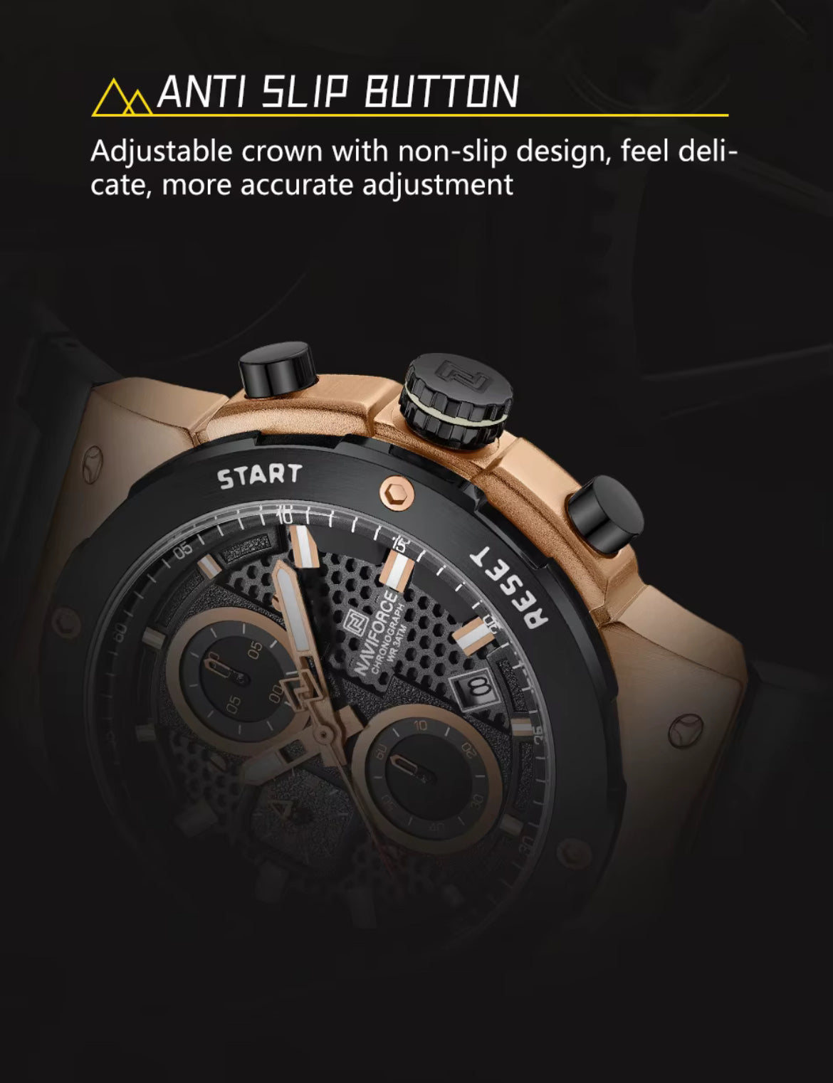 Kişi  Qol Saatı Naviforce 8072 Black/Rosegold