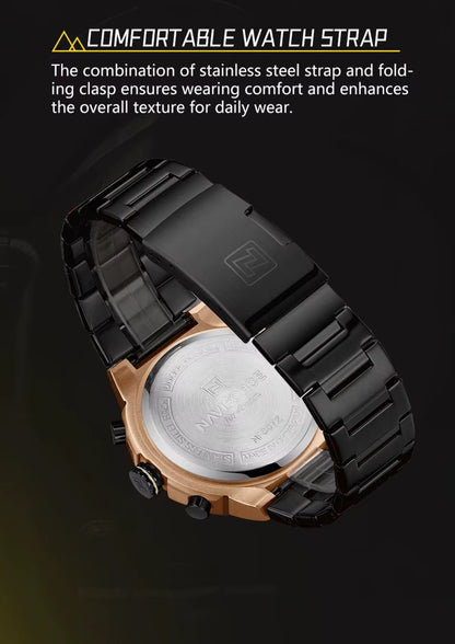 Kişi  Qol Saatı Naviforce 8072 Black/Rosegold
